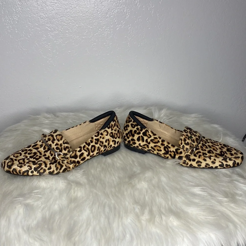 Dr. Scholl's Leopard Print Loafers in Tan and Black Size 9